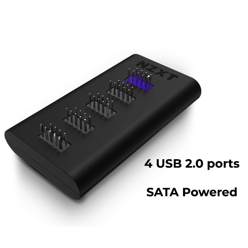 NZXT Internal USB Hub (4x USB 2.0 Port) (SATA Powered)