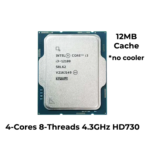 Intel Core i3 12100 (Tray) (No Cooler)