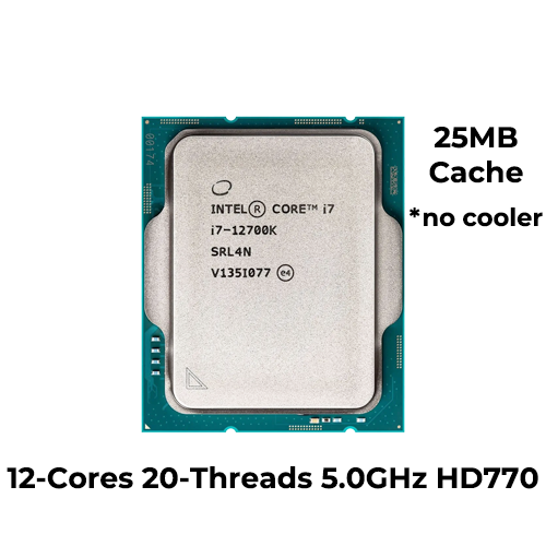 Intel Core i7-12700K (Tray) (No Cooler)