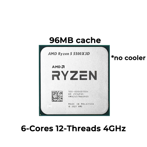 Ryzen 5 5500X3D (Tray) (No Cooler)