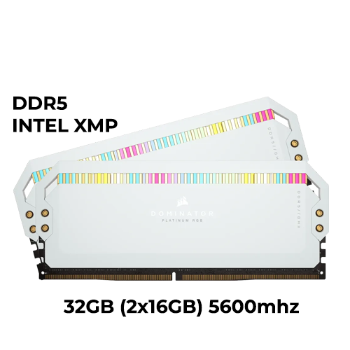 Corsair Dominator Platinum RGB 32GB (2x16GB) DDR5 5600mhz (White) (Intel)