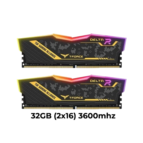 T-Force Delta TUF RGB 32GB (2x16GB) DDR4 3600mhz