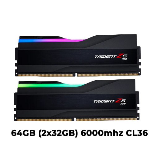 G.Skill Trident Z5 RGB 64GB (2x32GB) DDR5 6000mhz (Black) (XMP/EXPO) CL36