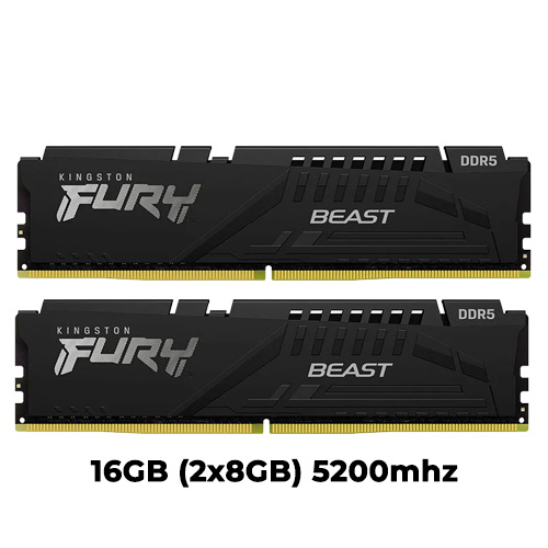 Kingston Fury Beast 16GB (2x8GB) DDR5 5200mhz CL40
