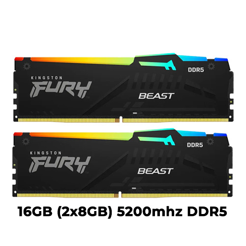 Kingston Fury Beast RGB 16GB (2x8GB) DDR5 5200mhz