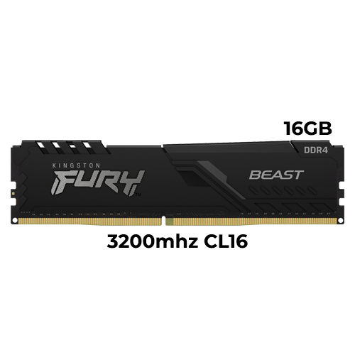Kingston Fury Beast 16GB (Single) DDR4 3200mhz