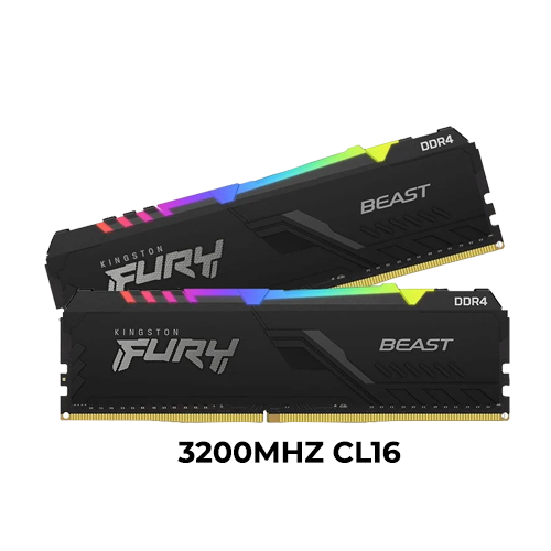 Kingston Fury Beast RGB 16GB (2x8GB) DDR4 3200mhz CL16