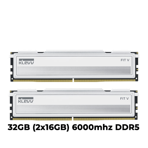 Klevv Fit V White 32GB (2x16GB) DDR5 6000mhz CL28 (XMP/EXPO)