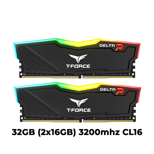 T-Force Delta RGB 32GB (2x16GB) DDR4 3200mhz (Black)
