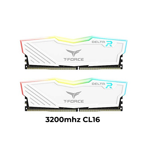 T-Force Delta RGB 16GB (2x8GB) DDR4 3200mhz (White)