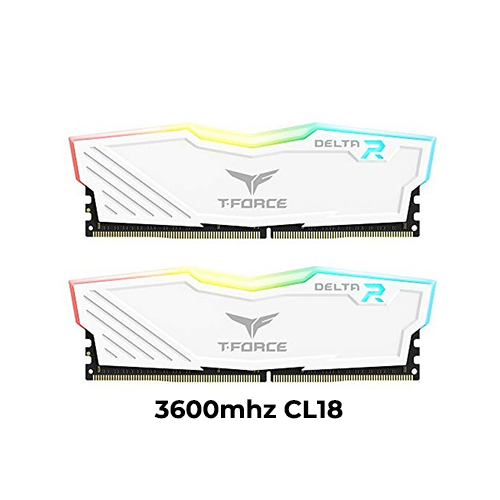 T-Force Delta RGB 16GB (2x8GB) DDR4 3600mhz (White)