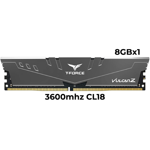 T-Force Vulcan Z 8GB DDR4 3600mhz CL18