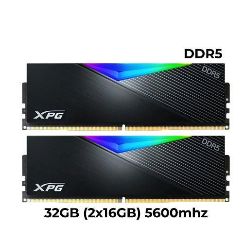 XPG Lancer DDR5 RGB 32GB (2x16GB) 5600mhz (Black) (XMP/EXPO)