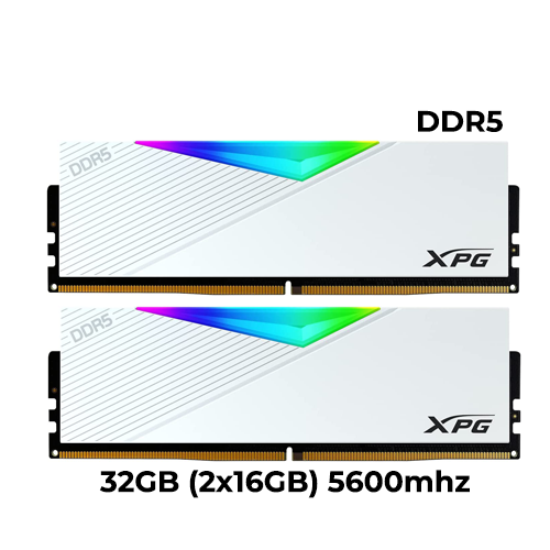 XPG Lancer DDR5 RGB 32GB (2x16GB) 5600mhz (White) (XMP/EXPO)