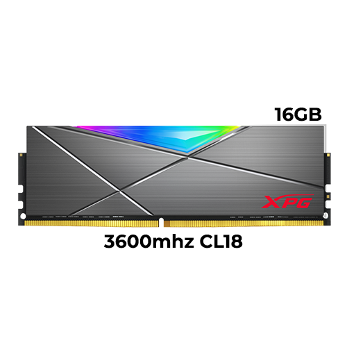 Adata XPG Spectrix D50 RGB 16GB (Single) DDR4 3600mhz (Grey)