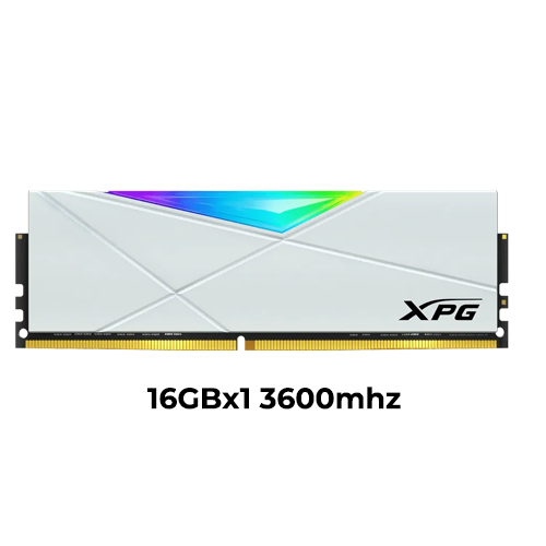 Adata XPG Spectrix D50 RGB 16GBx1 DDR4 3600mhz (White)