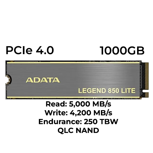 ADATA LEGEND 850 LITE 1TB Gen4 NVMe SSD
