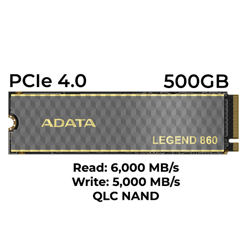 ADATA LEGEND 860 500GB Gen4 NVMe SSD