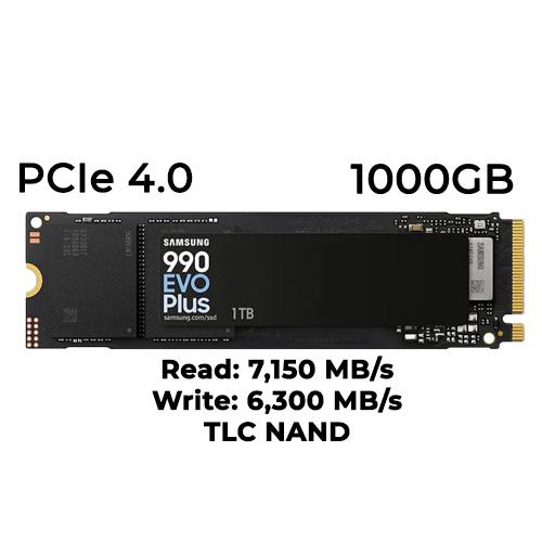 Samsung 990 EVO PLUS 1TB Gen4 M.2 NVMe SSD