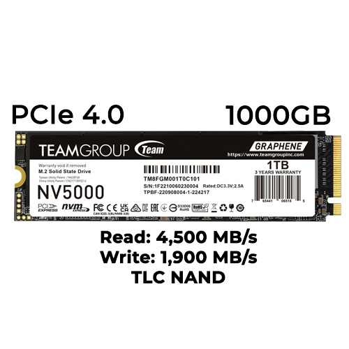 Teamgroup NV5000 1TB Gen4 NVMe SSD