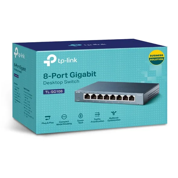 TP-Link TL-SG108 8-Port Gigabit Unmanaged Switch Hub
