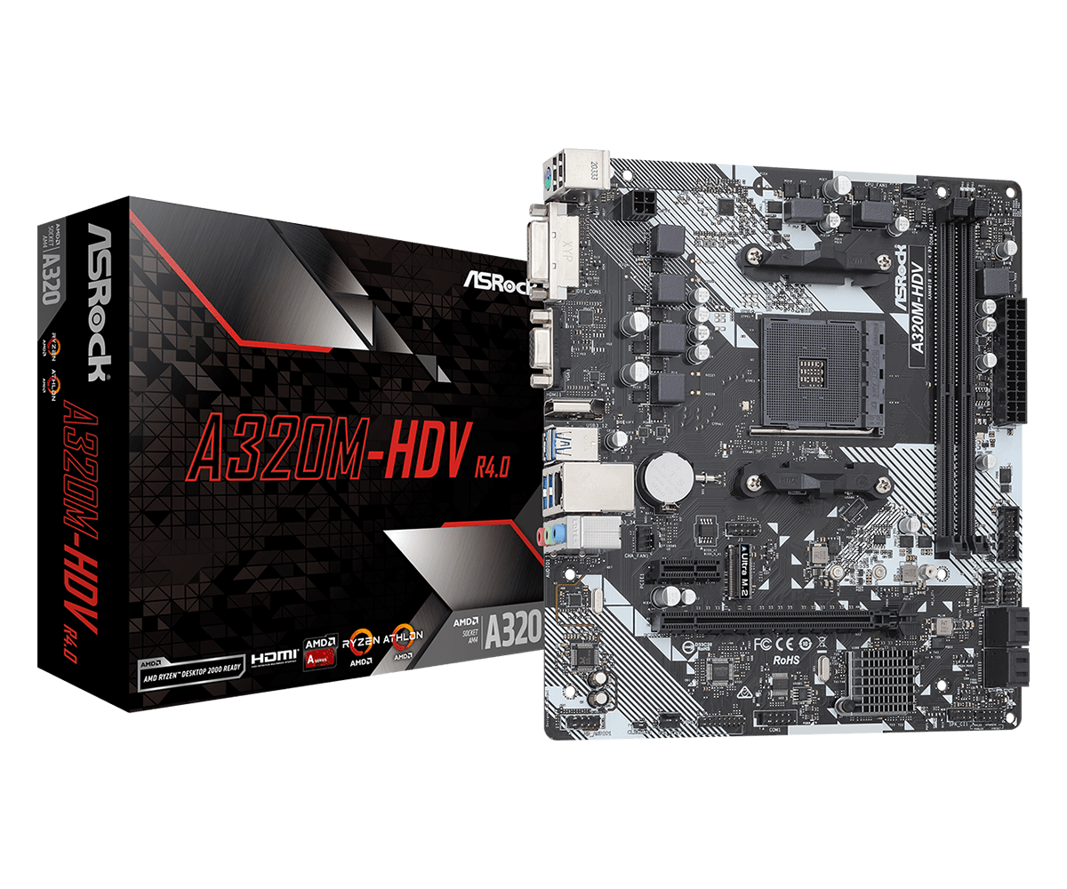 ASRock A320M HDV R4.0 (VGA/HDMI/DVI)