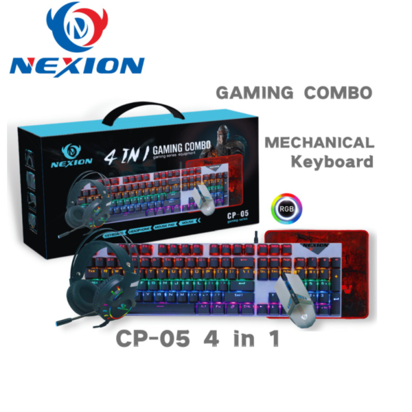 Nexion 4in1 Mechanical KB, Mouse, Headset Mousepad