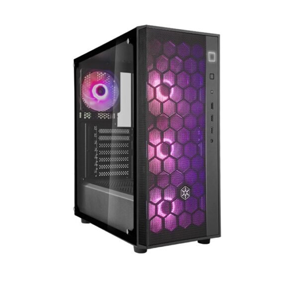 Silverstone Fara R1 with 4pcs Rainbow Fan