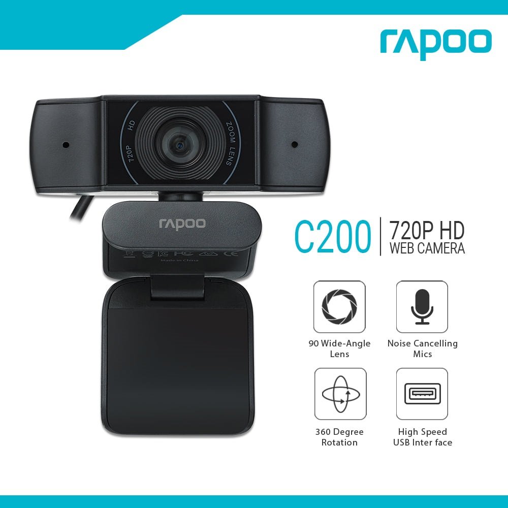 Rapoo C200 720P with Noise Reduction Mic - Image 3