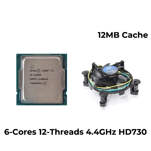 Intel Core i5 11400 (11th gen) (6-cores 12-threads 4.4GHz UHD730)