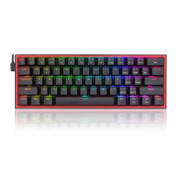 Redragon K617 FIZZ (Black, 61 keys, Dust-Proof Hotswap Red Switch)