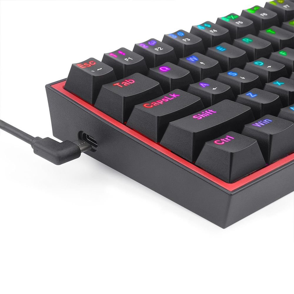 Redragon K617 FIZZ (Black, 61 keys, Dust-Proof Hotswap Red Switch) - Image 4