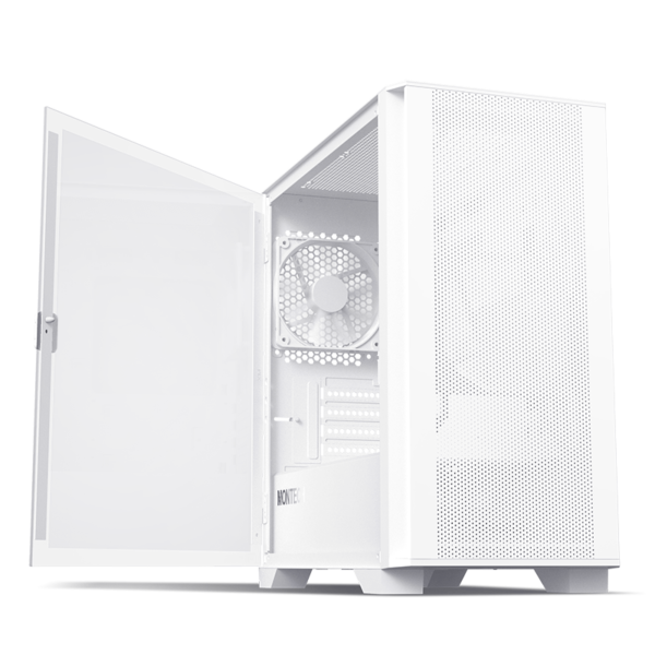 Montech Air 100 Lite (White) w/ 2 non-RGB Fan