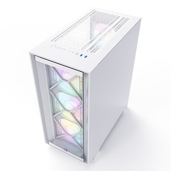 Montech AIR 1000 Premium (White) ATX Case w/ 4x ARGB Fan - Image 4