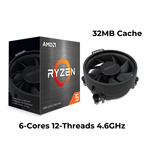 Ryzen 5 5600x (6-cores 12-threads 4.6GHz 32mb Cache)