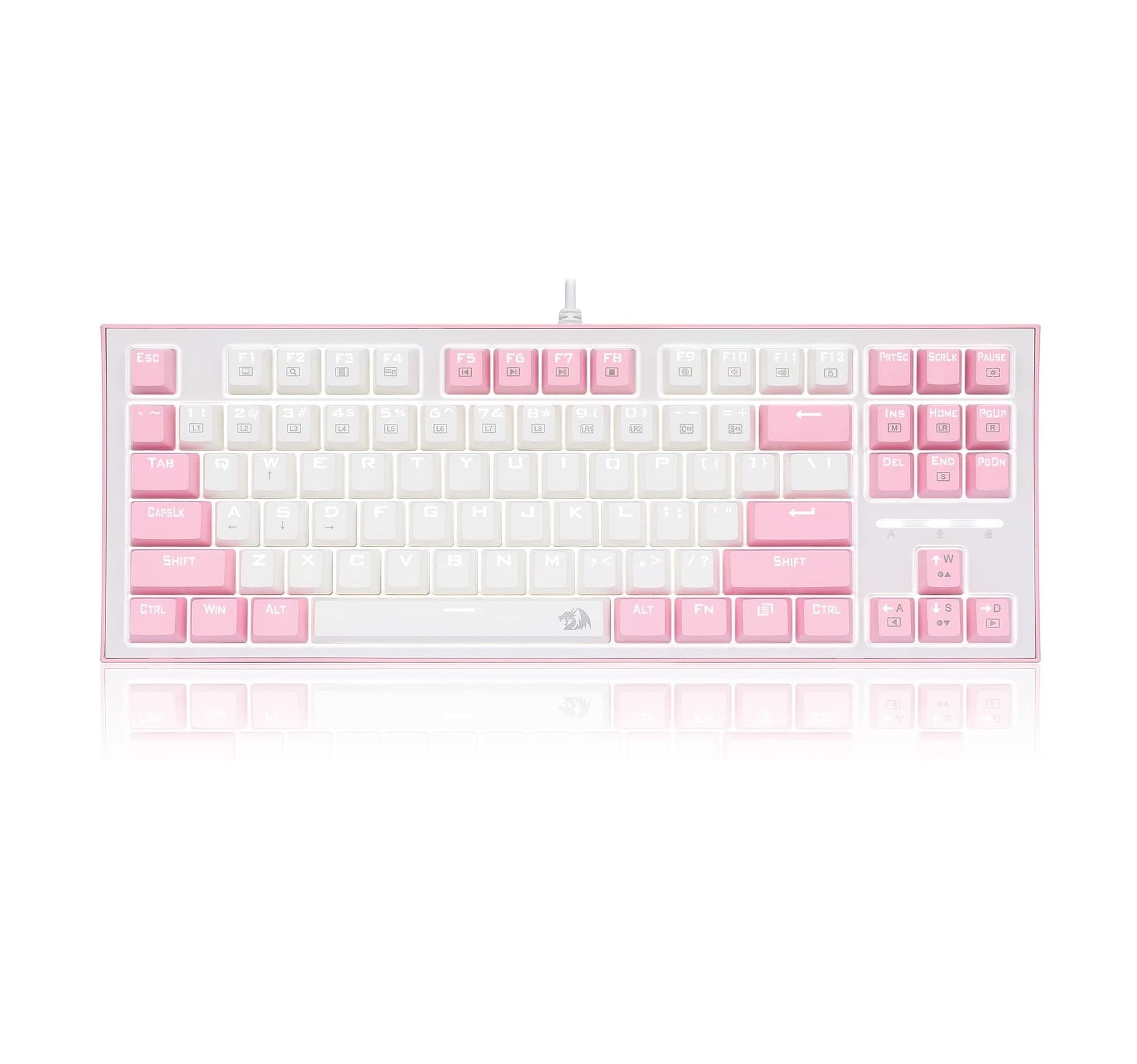 Redragon K611 Bes TKL Mechanical Keyboard (White LED; Blue Switch ...