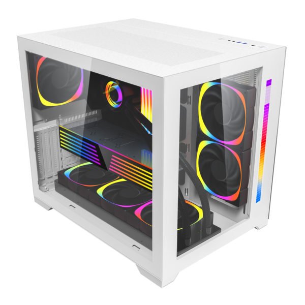 1stPlayer SP7 (White) Dual-Chamber TG mATX/ATX