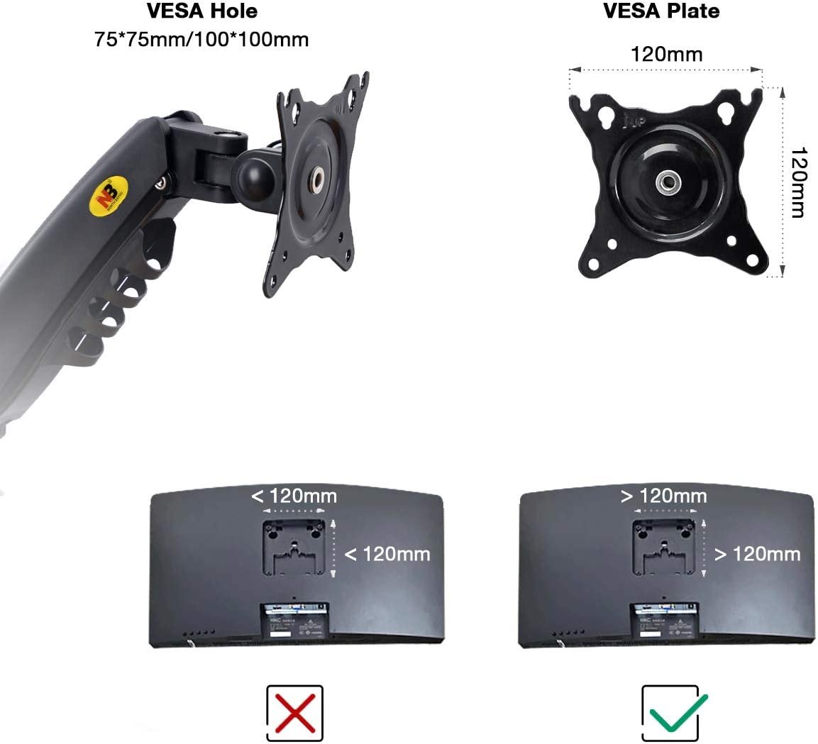 North Bayou F160 Monitor Desk Mount (Dual) - Image 3