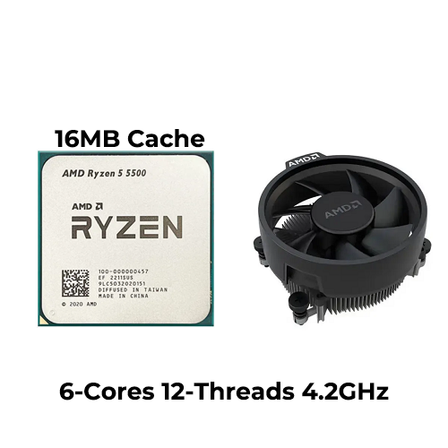 AMD Ryzen 5 5500 CPU 冷却ファン付き（Ryzen 5 5500を性能