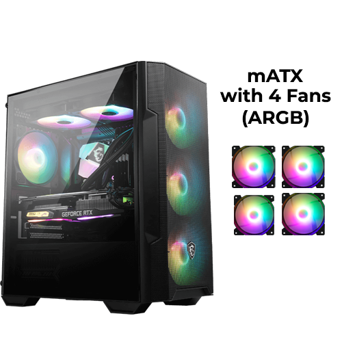  Buy MSI MAG Forge M100R Micro-ATX Tower Gaming PC Case (Black,4  x 120mm ARGB Fans, USB 3.2 Gen 1 Type-A, Tempered Glass Panel, Magnetic  Dust Filter, Micro-ATX, Mini-ITX) Online at Low