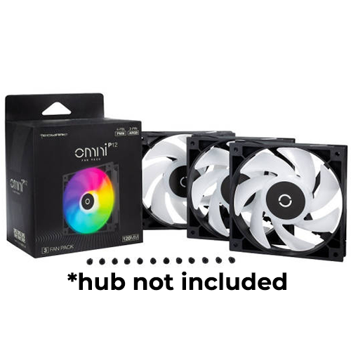 Tecware OMNI P12 BLACK (3-Pack) (Fans only)