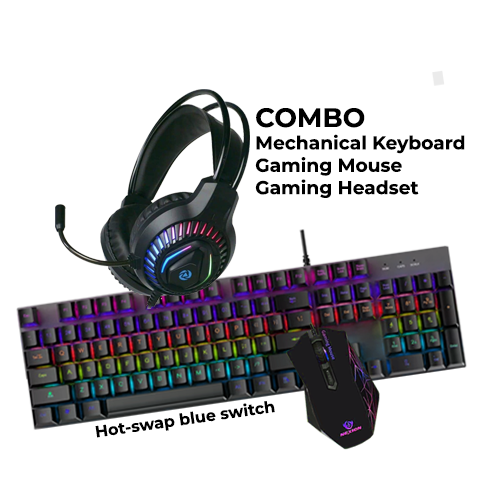 Nexion Combo (Black) (Mech KB/Mouse/Headset)