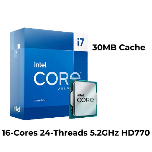  Intel Core i7-13700 Desktop Processor 16 cores (8 P-cores + 8  E-cores) 30MB Cache, up to 5.2 GHz : Electronics
