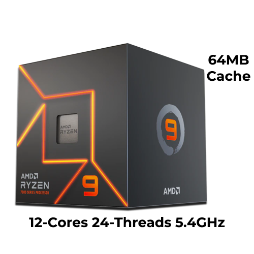 Ryzen 9 7900 (AM5) (12-cores 24-threads 5.4GHz 64MB L3 Cache)