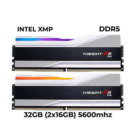 G.Skill Trident Z5 RGB 32GB (2x16GB) DDR5 5600mhz (Silver) (Intel XMP)