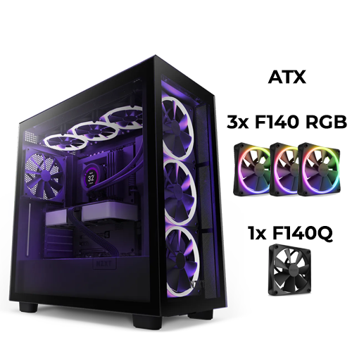 [Pre-order] NZXT H7 ELITE (Black) w/ 3x F140 RGB & 1x F140Q Fans