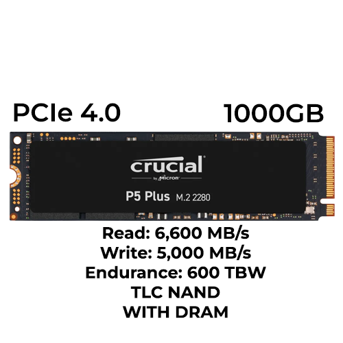 Crucial P5 Plus 1TB Gen4 m.2 NVMe SSD