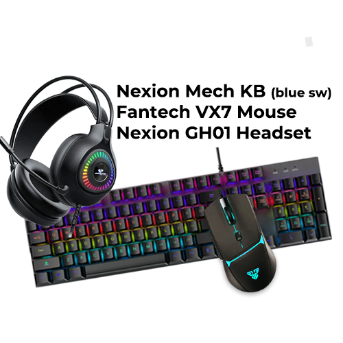TRIO Bundle A (Black) (Mech KB/Mouse/Headset)
