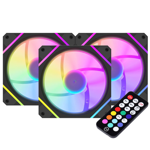 DarkFlash DM12F (Black) 3in1 Fan w/ Remote