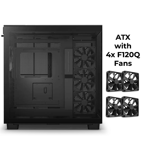 [Pre-order] NZXT H9 Flow (Black) w/ 4x F120Q Fans